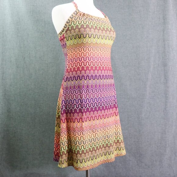 PrAna Multicolor Halter Knit Dress Women’s Small Sleeveless Outdoor Festival - Picture 1 of 16
